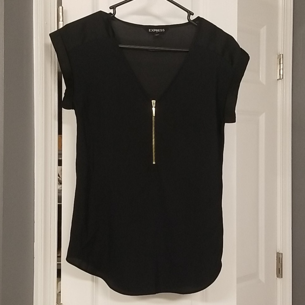 Gold Zipper Express Top